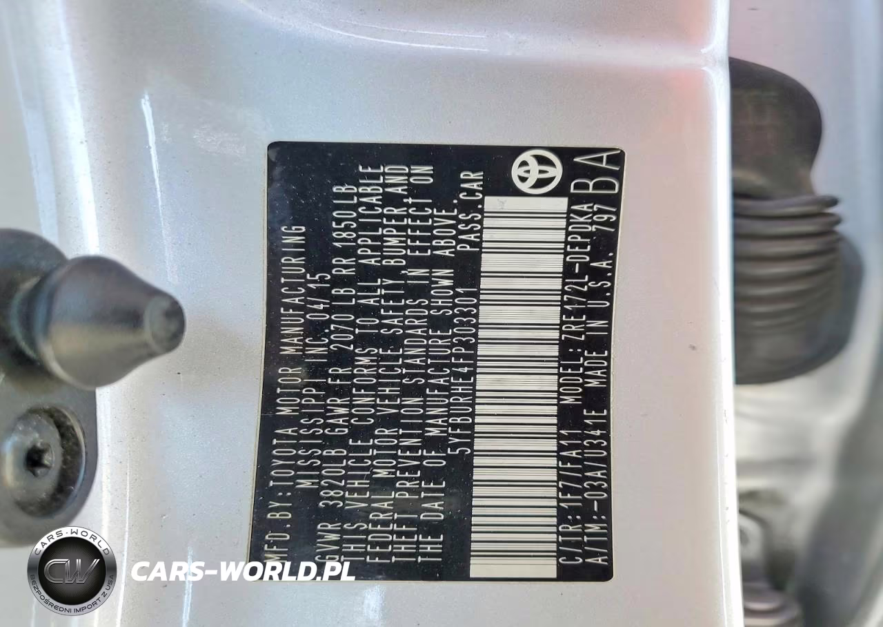2015 Toyota Corolla L VIN:5YFBURHE4FP303301 - 12