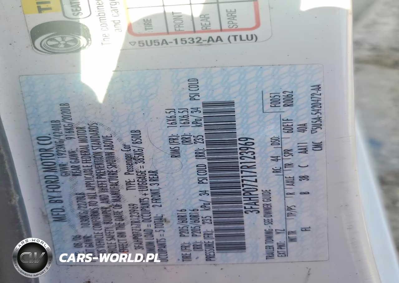 2007 Ford Fusion Se VIN:3FAHP07Z17R123969 - 12