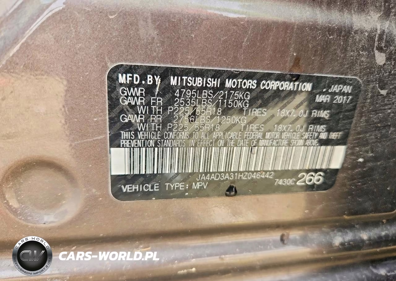 2017 Mitsubishi Outlander Se VIN:JA4AD3A31HZ046442 - 12