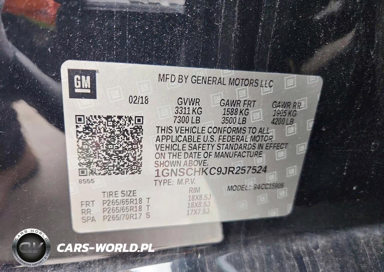 2018 Chevrolet Suburban C1500 Lt VIN:1GNSCHKC9JR257524 - 14