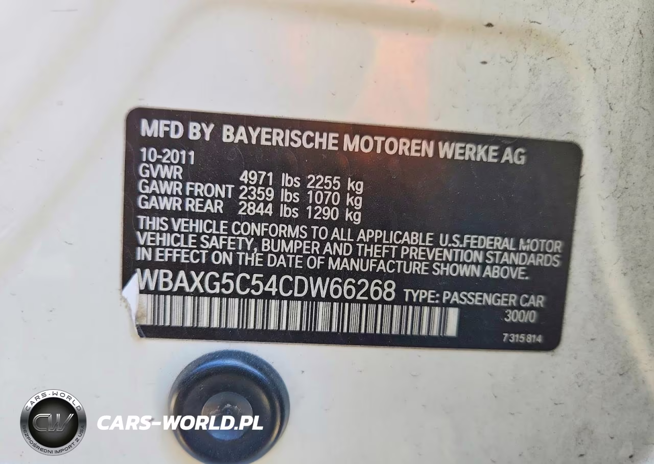 2012 BMW 528 I VIN:WBAXG5C54CDW66268 - 13