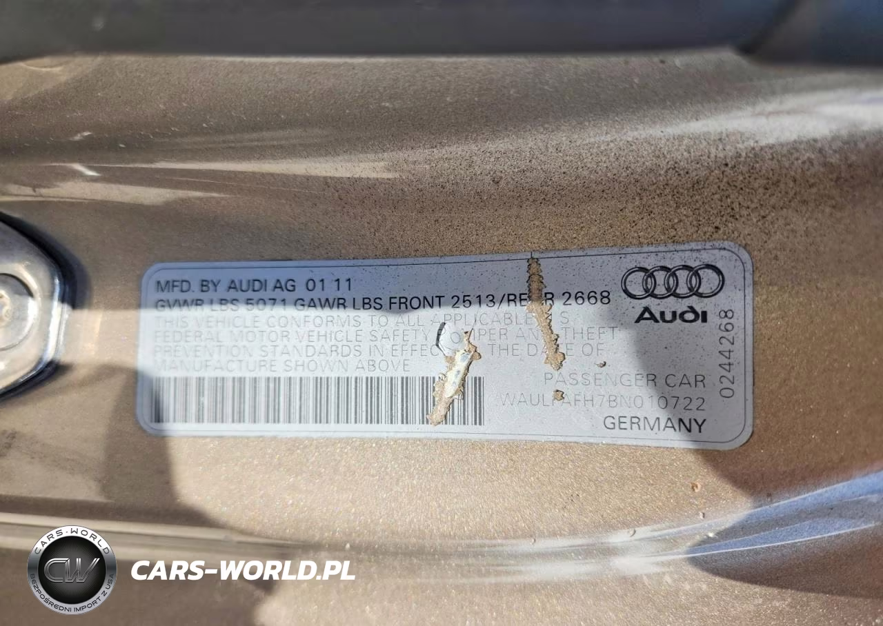 2011 Audi A5 Premium Plus VIN:WAULFAFH7BN010722 - 12