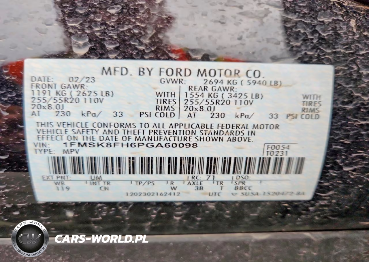 2023 Ford Explorer 4Wd Limited VIN:1FMSK8FH6PGA60098 - 13