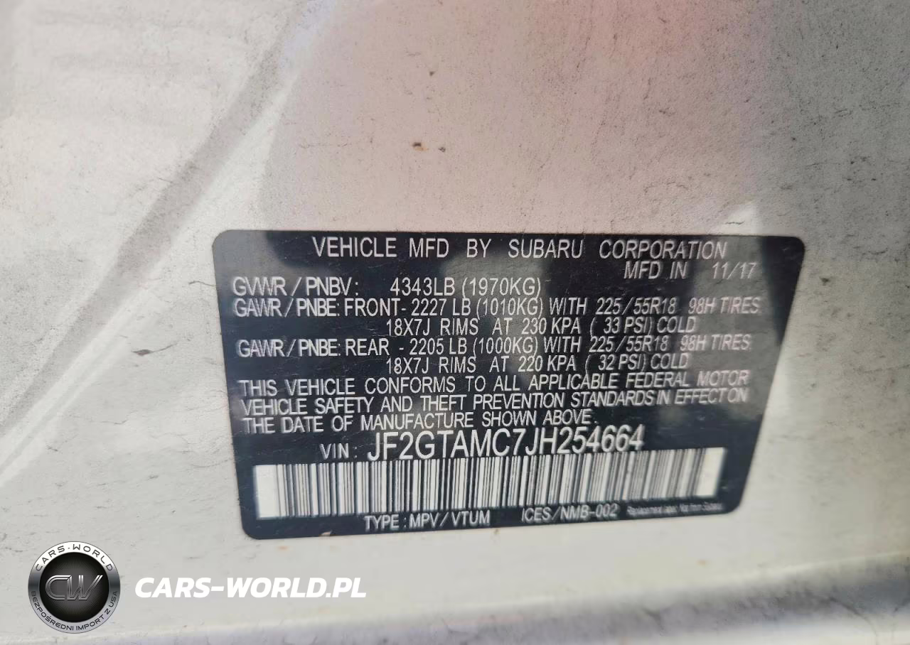 2018 Subaru Crosstrek Limited VIN:JF2GTAMC7JH254664 - 14