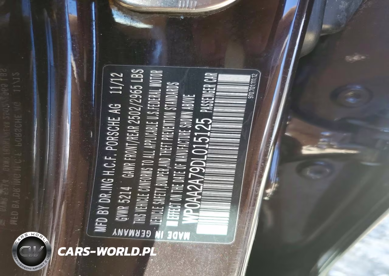 2013 Porsche Panamera 2 VIN:WP0AA2A79DL015125 - 12