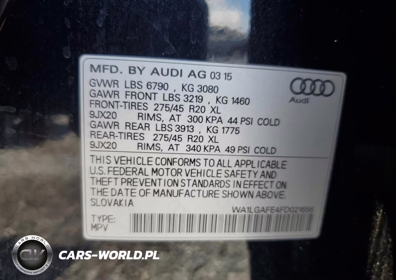 2015 Audi Q7 Premium Plus VIN:WA1LGAFE4FD021656 - 12