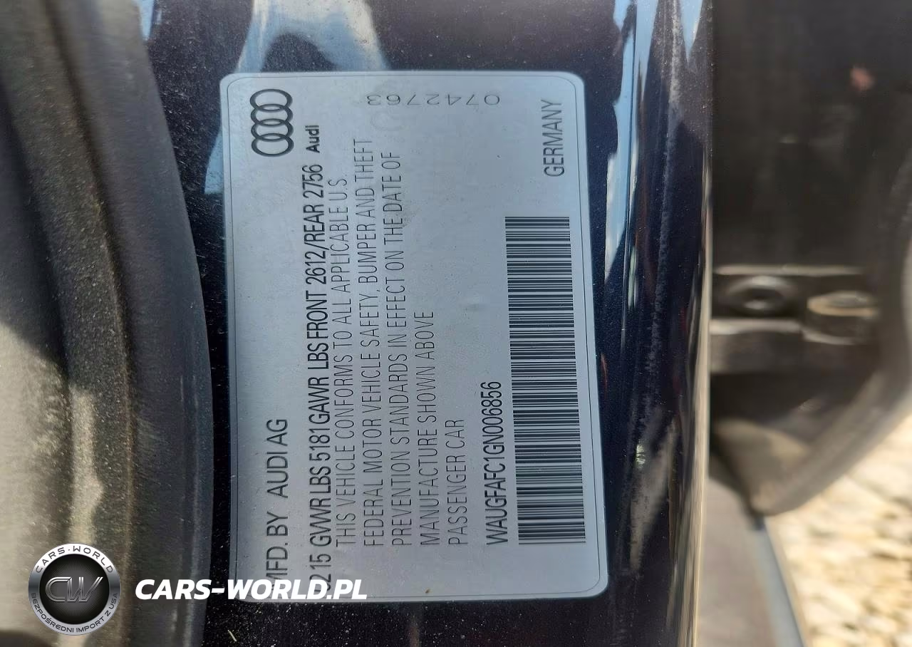 2016 Audi A6 Premium Plus VIN:WAUGFAFC1GN006856 - 13