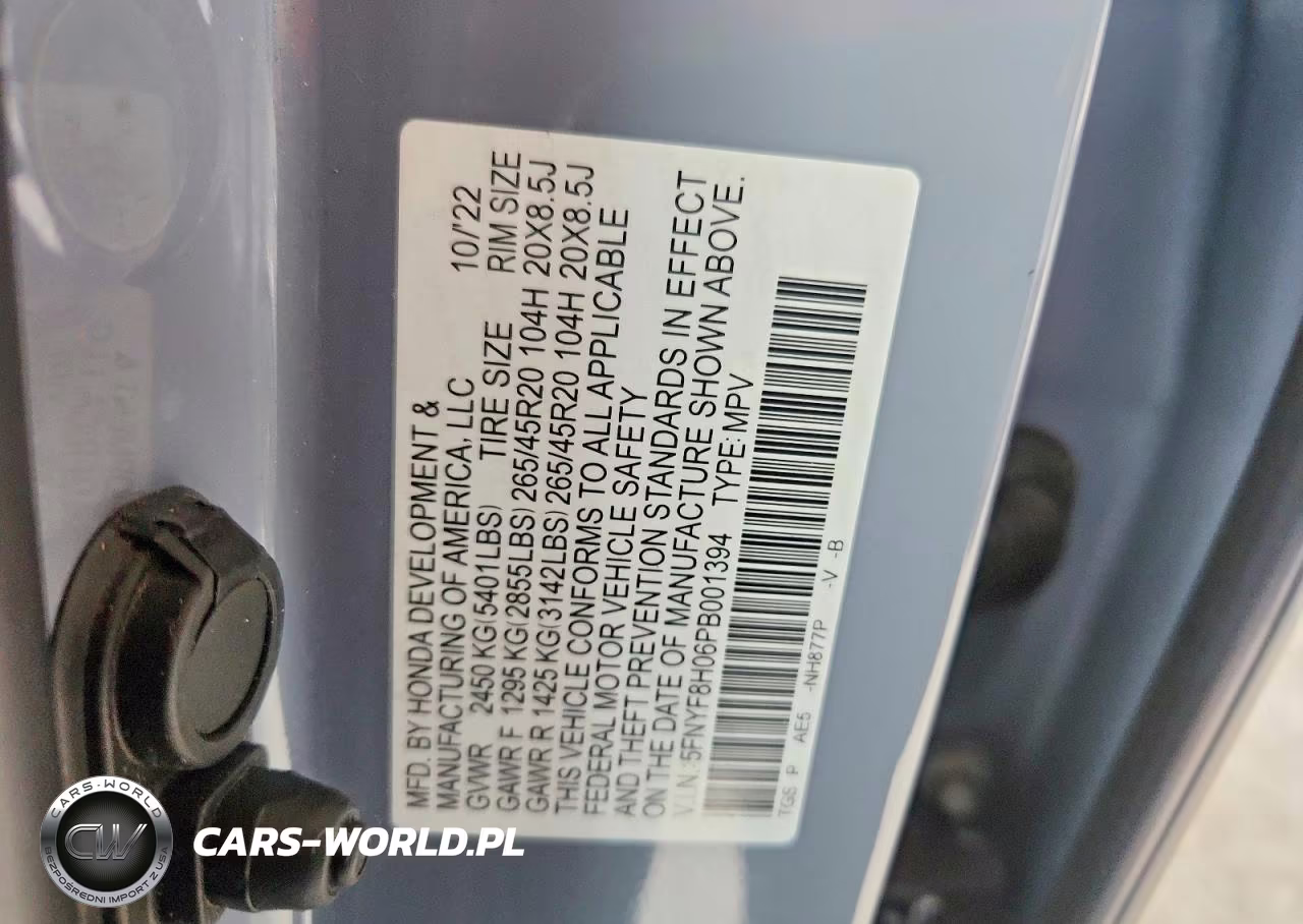 2023 Honda Passport Elite VIN:5FNYF8H06PB001394 - 13