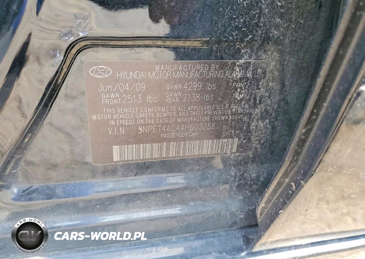 2010 Hyundai Sonata Gls VIN:5NPET4AC4AH603258 - 12