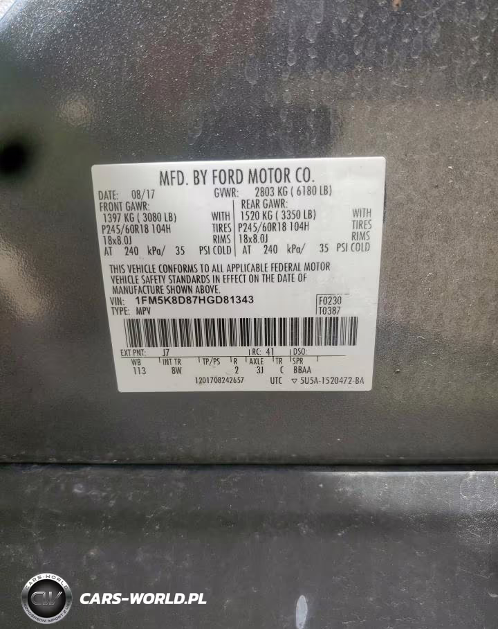 2017 Ford Explorer Xlt VIN:1FM5K8D87HGD81343 - 14
