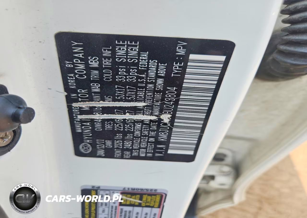 2011 Hyundai Tucson Gls VIN:KM8JUCAC0BU243804 - 12