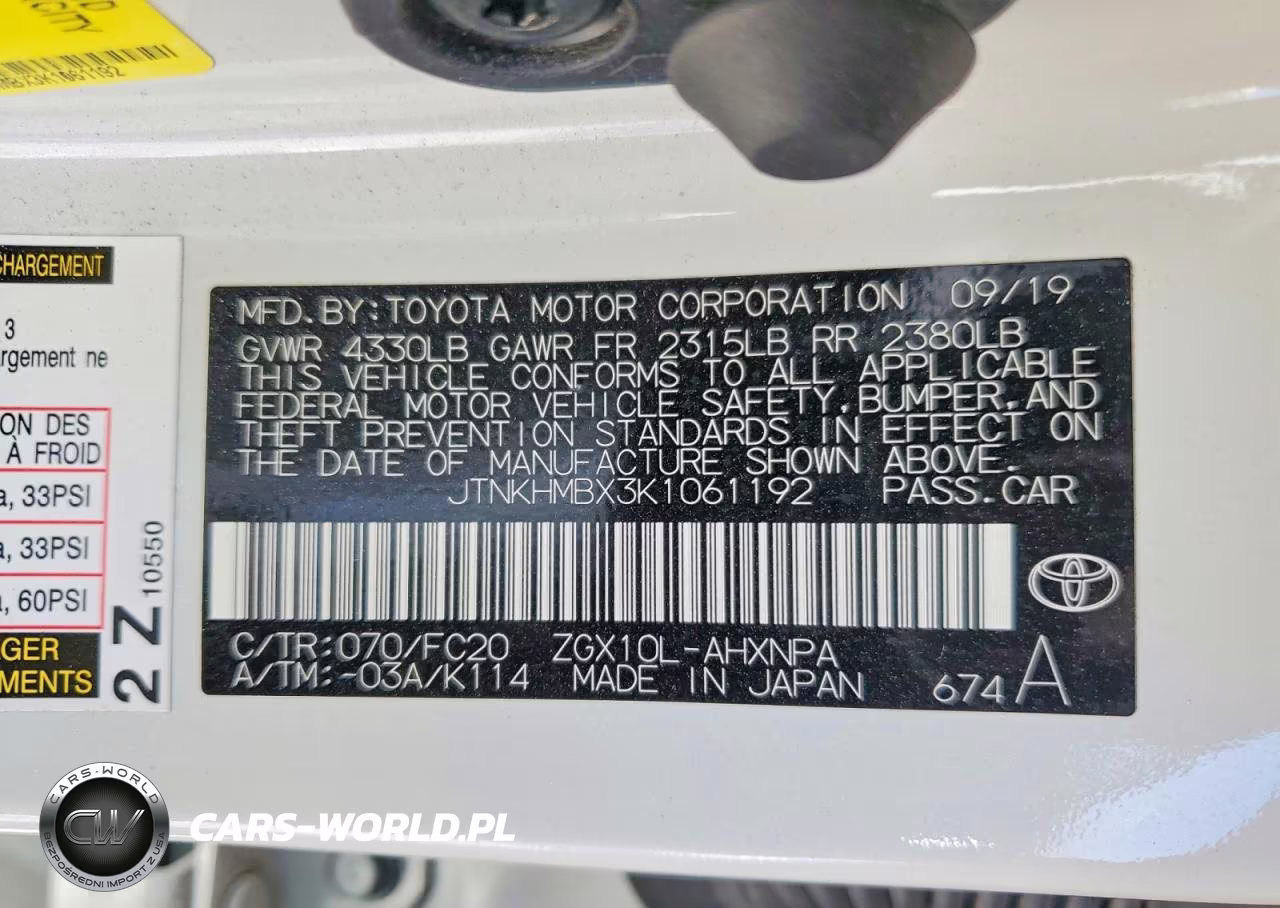 2019 Toyota C-Hr Le VIN:JTNKHMBX3K1061192 - 13