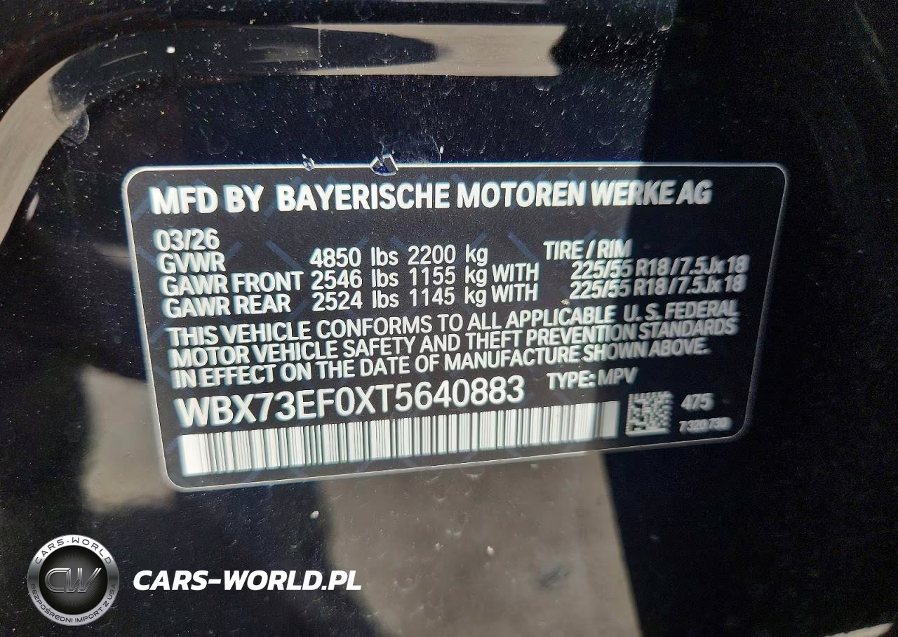 2026 B M W X Series X1 4D Suv 28I xDrive Msport VIN:WBX73EF0XT5640883 - 14