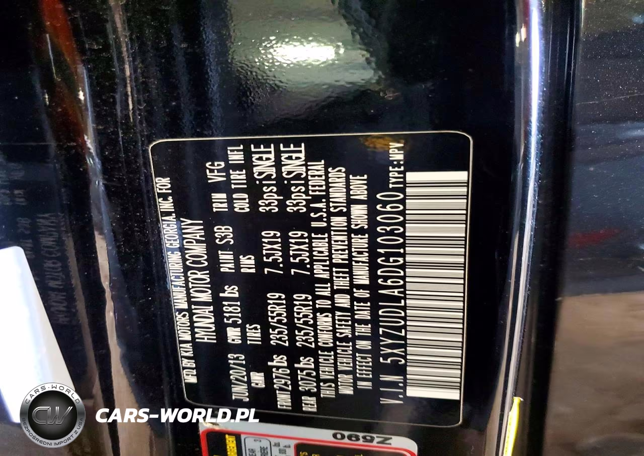 2013 Hyundai Santa Fe Sport 2.0T VIN:5XYZUDLA6DG103060 - 13