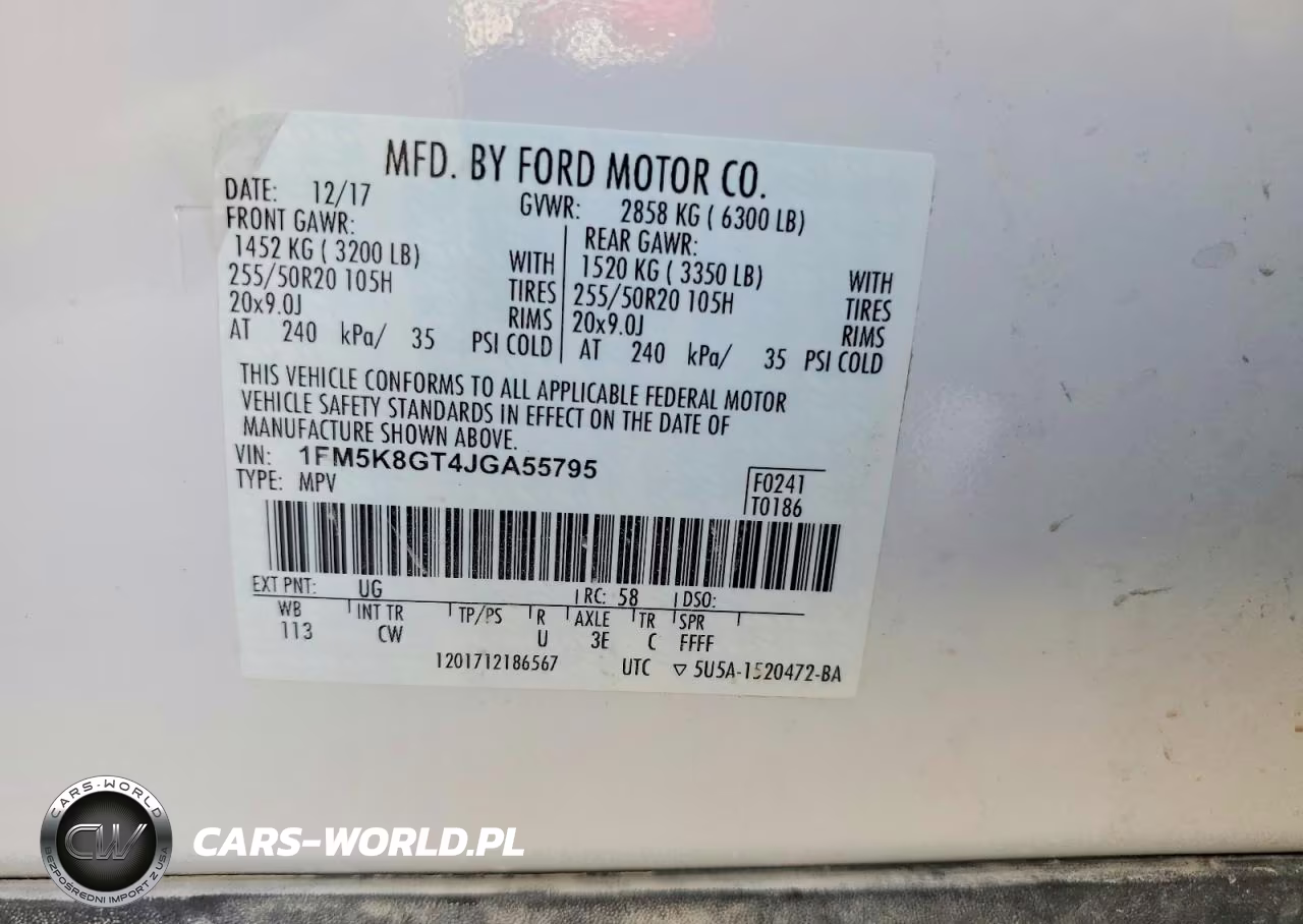 2018 Ford Explorer Sport VIN:1FM5K8GT4JGA55795 - 13