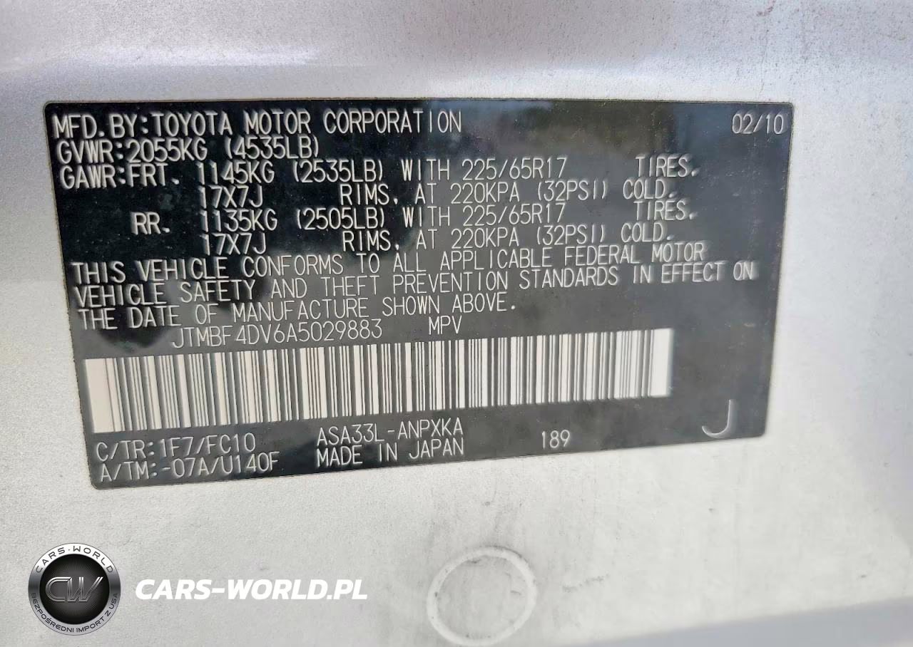 2010 Toyota Rav4 Base VIN:JTMBF4DV6A5029883 - 13