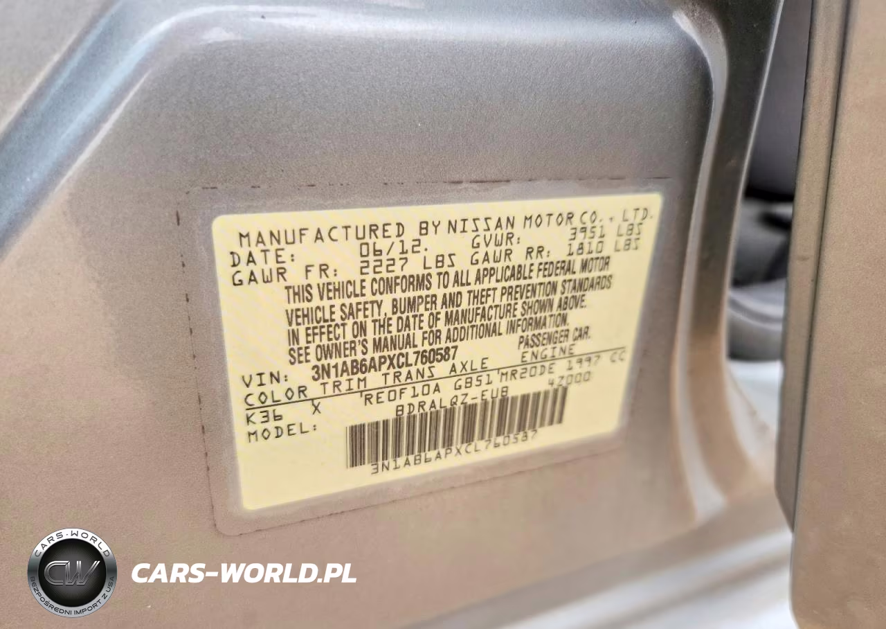 2012 Nissan Sentra 2.0 VIN:3N1AB6APXCL760587 - 12