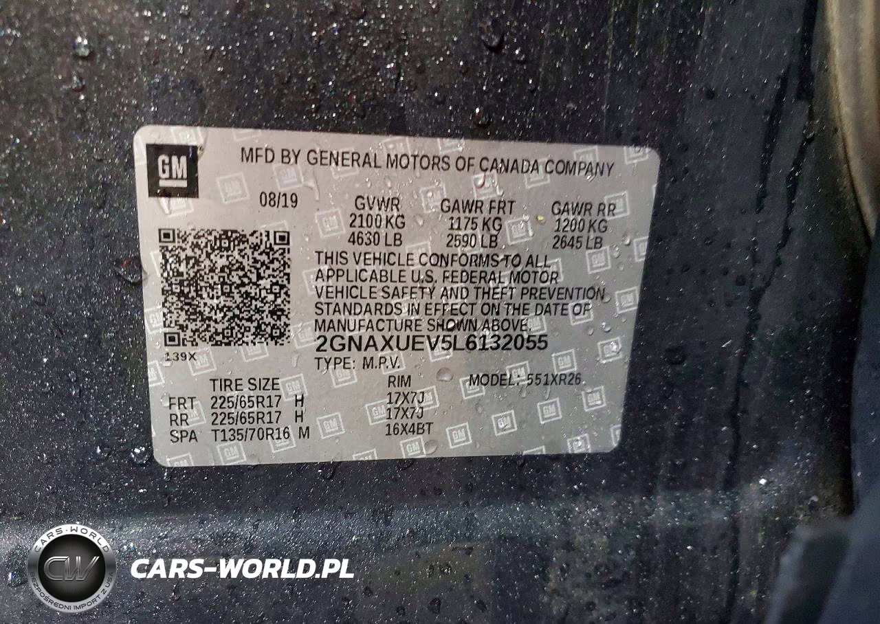 2020 Chevrolet Equinox Lt VIN:2GNAXUEV5L6132055 - 13