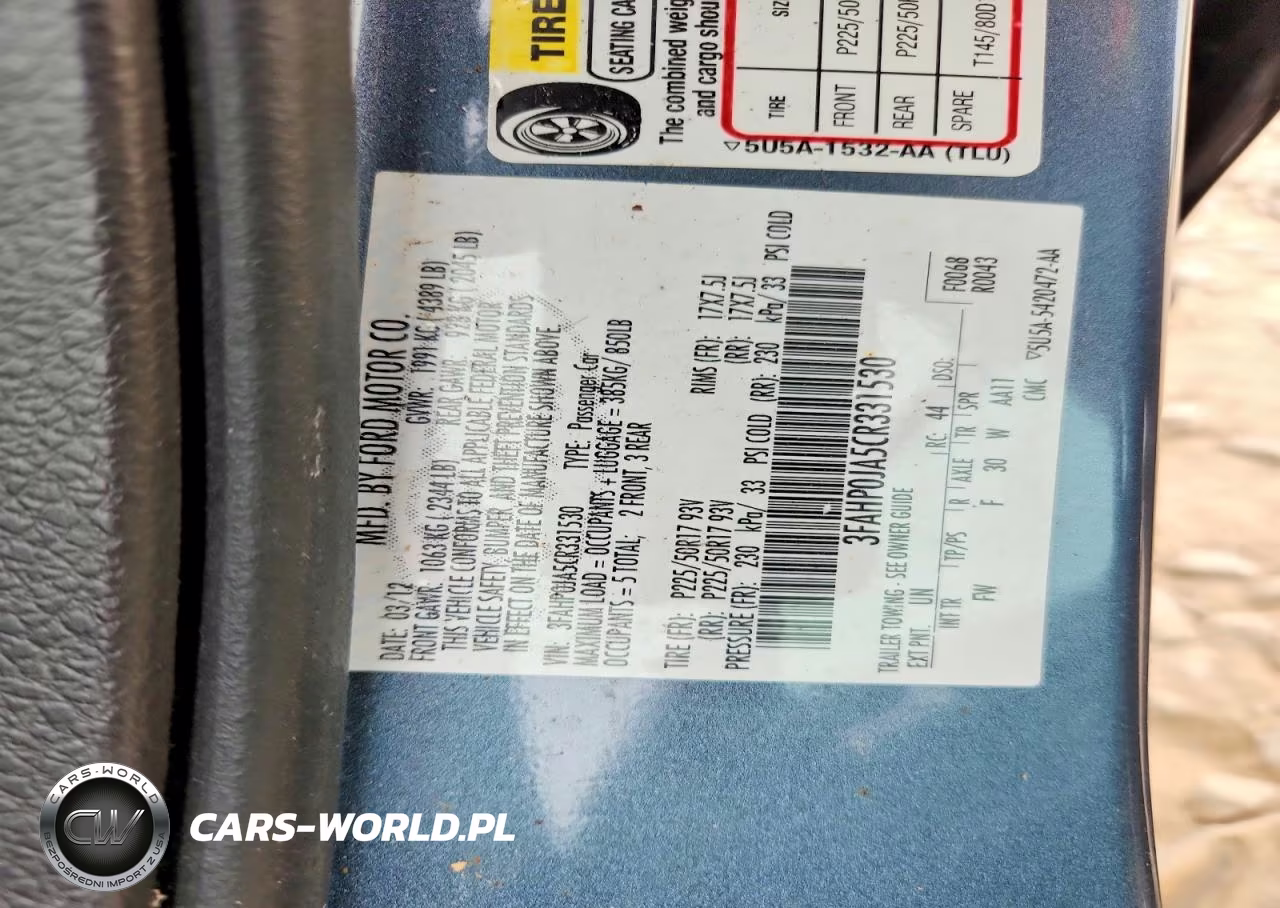 2012 Ford Fusion Sel VIN:3FAHP0JA5CR331530 - 12