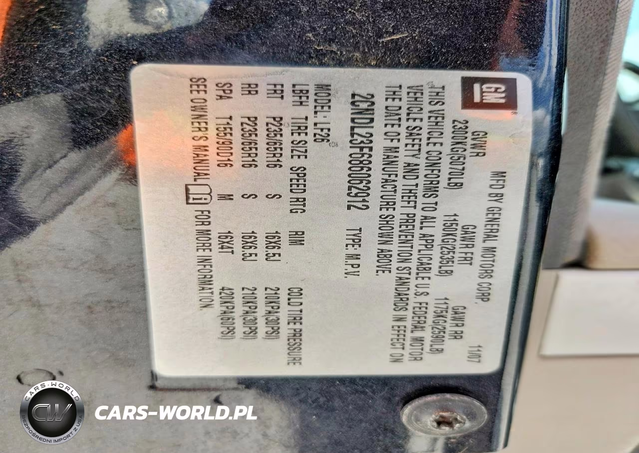 2008 Chevrolet Equinox Ls VIN:2CNDL23F686062912 - 13