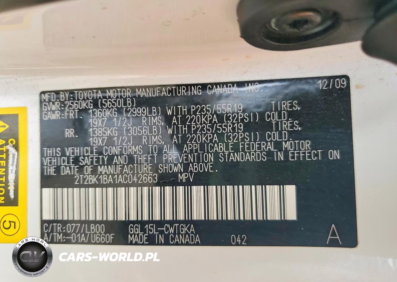 2010 Lexus Rx 350 VIN:2T2BK1BA1AC042663 - 13