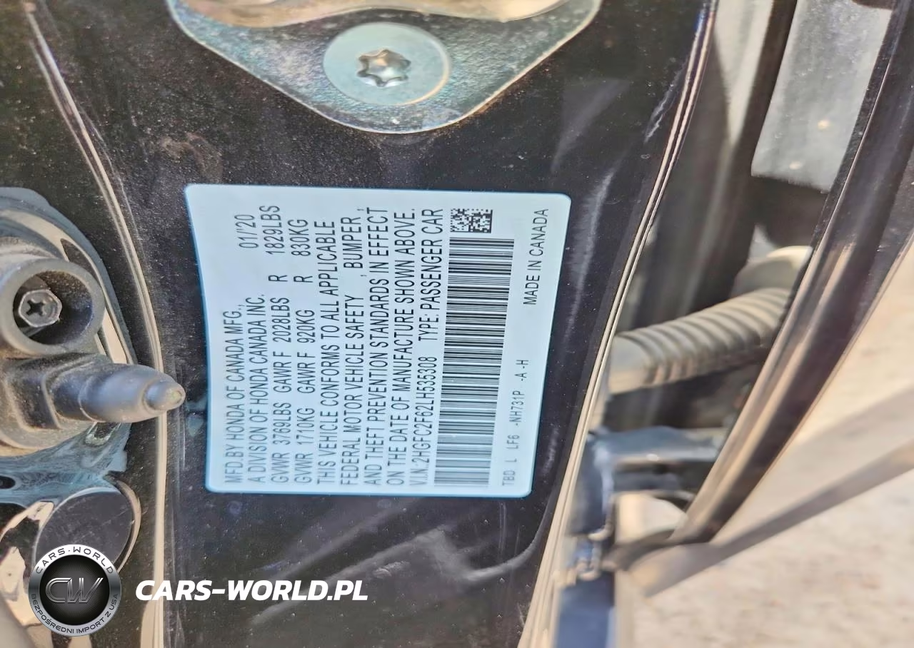 2020 Honda Civic Lx VIN:2HGFC2F62LH535308 - 12
