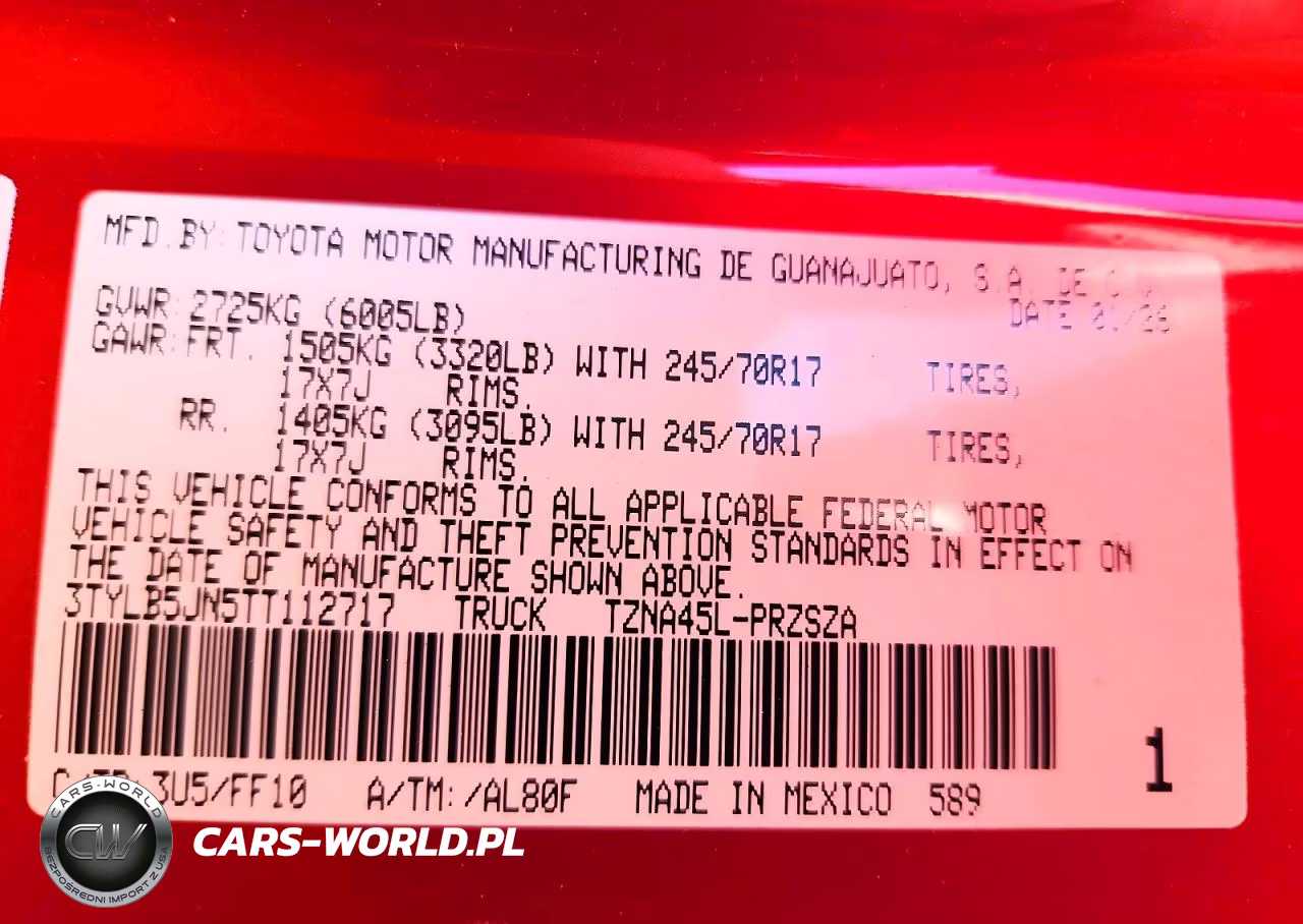 2026 Toyota Tacoma Sr5 VIN:3TYLB5JN5TT112717 - 12