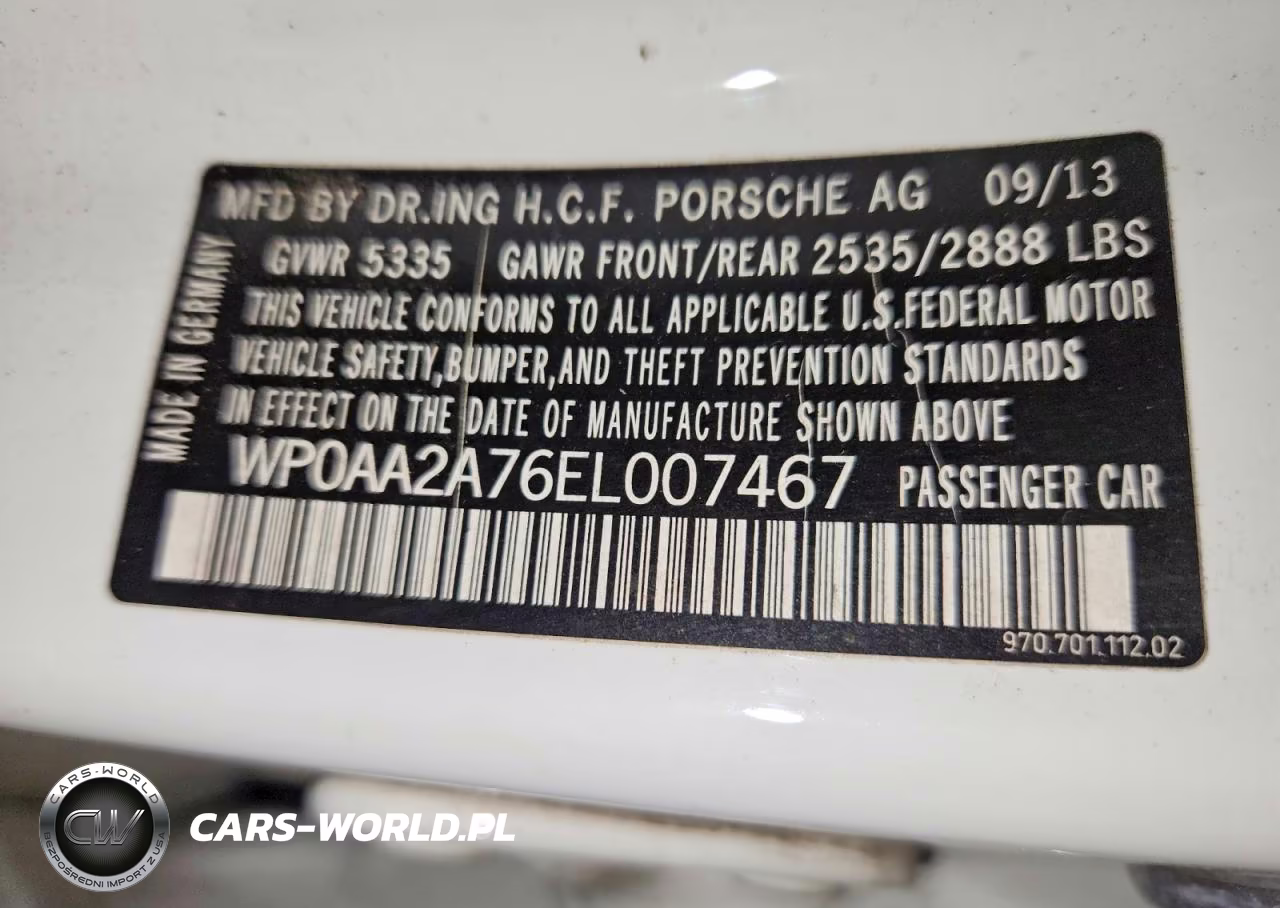 2014 Porsche Panamera 2 VIN:WP0AA2A76EL007467 - 12