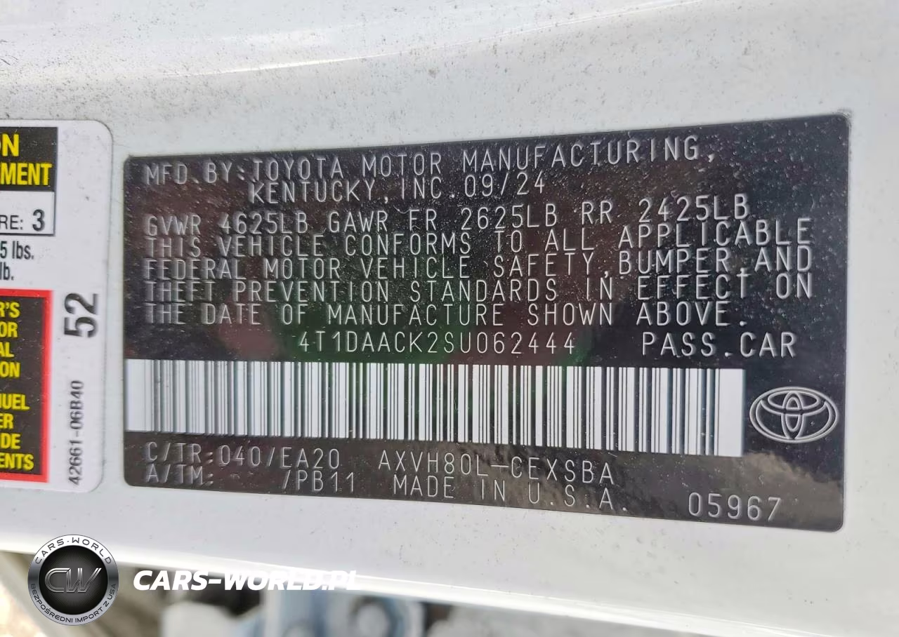 2025 Toyota Camry Se VIN:4T1DAACK2SU062444 - 12
