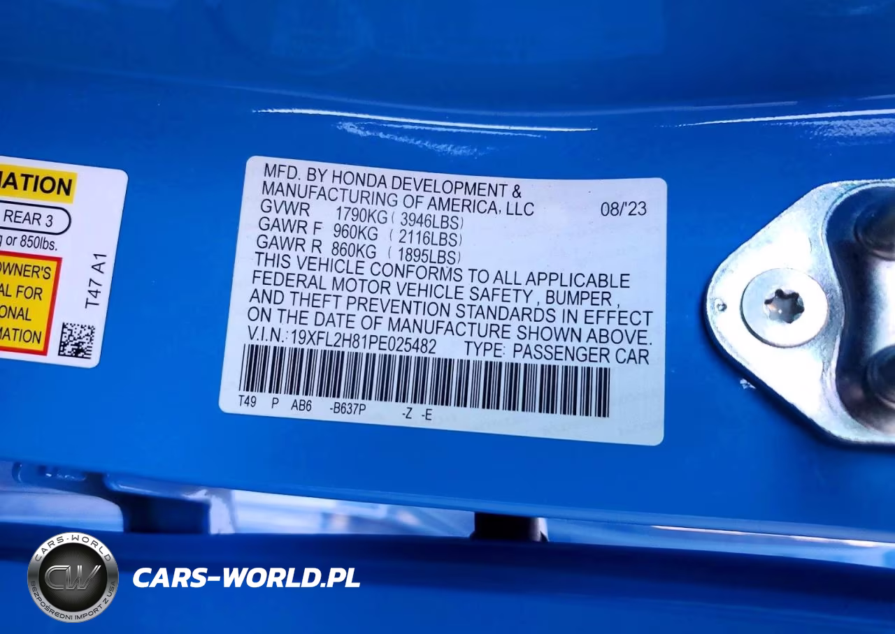 2023 Honda Civic Sport VIN:19XFL2H81PE025482 - 12