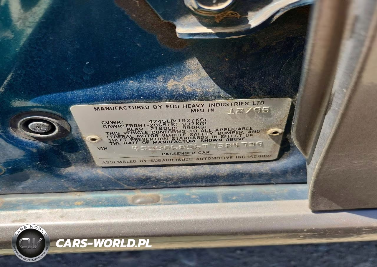 1996 Subaru Legacy Outback VIN:4S3BG6856T7384739 - 12