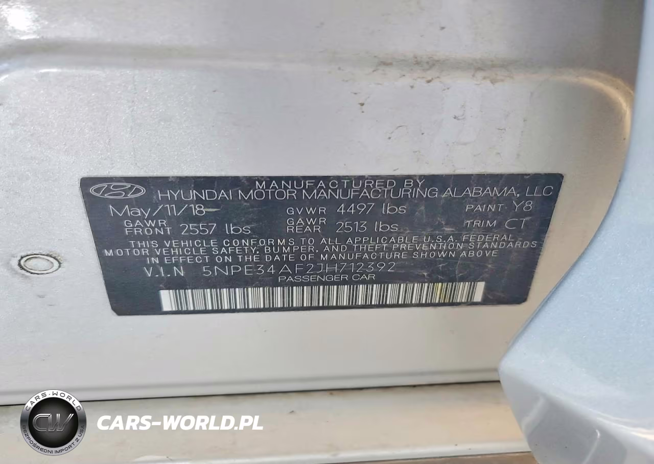 2018 Hyundai Sonata Sport+ VIN:5NPE34AF2JH712392 - 12