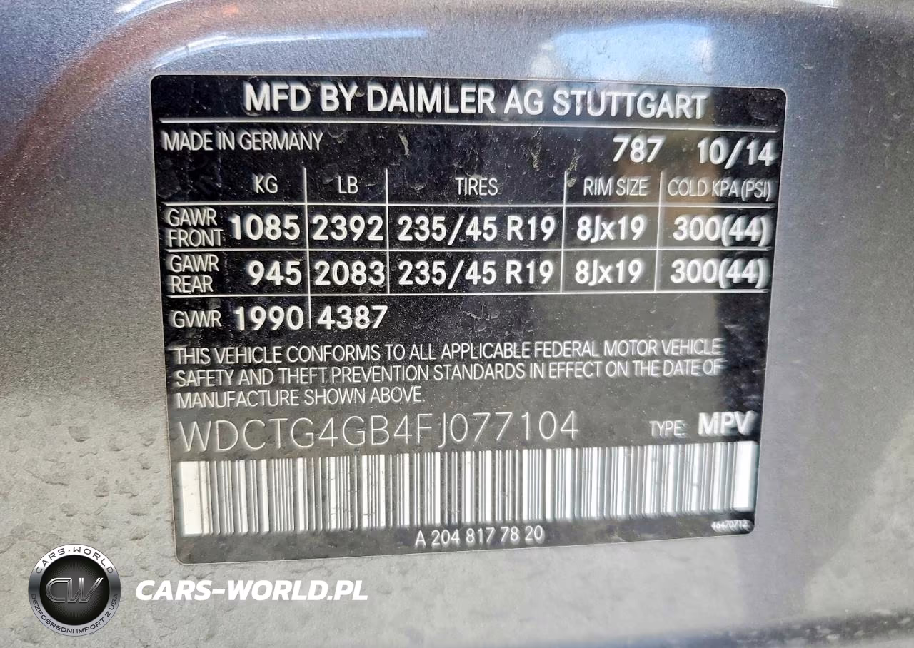 2015 Mercedes-Benz Gla 250 4Matic VIN:WDCTG4GB4FJ077104 - 13