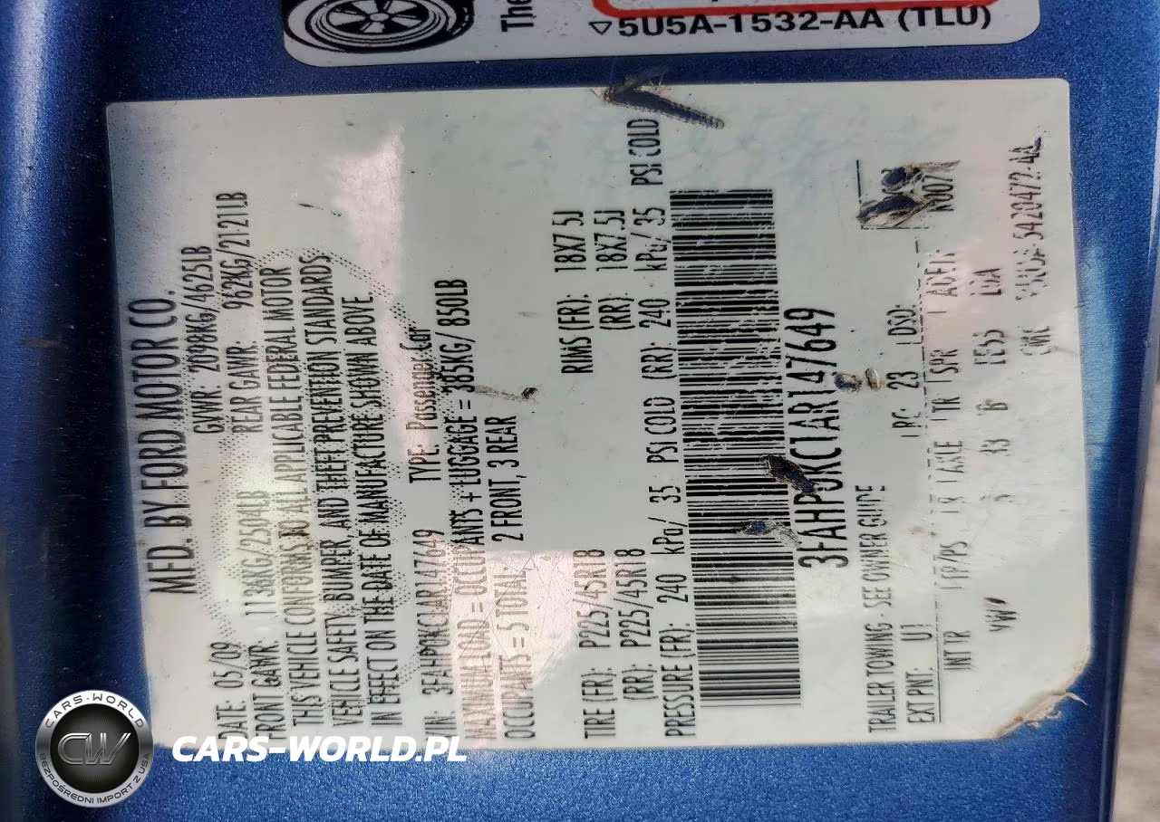 2010 Ford Fusion Sport VIN:3FAHP0KC1AR147649 - 12