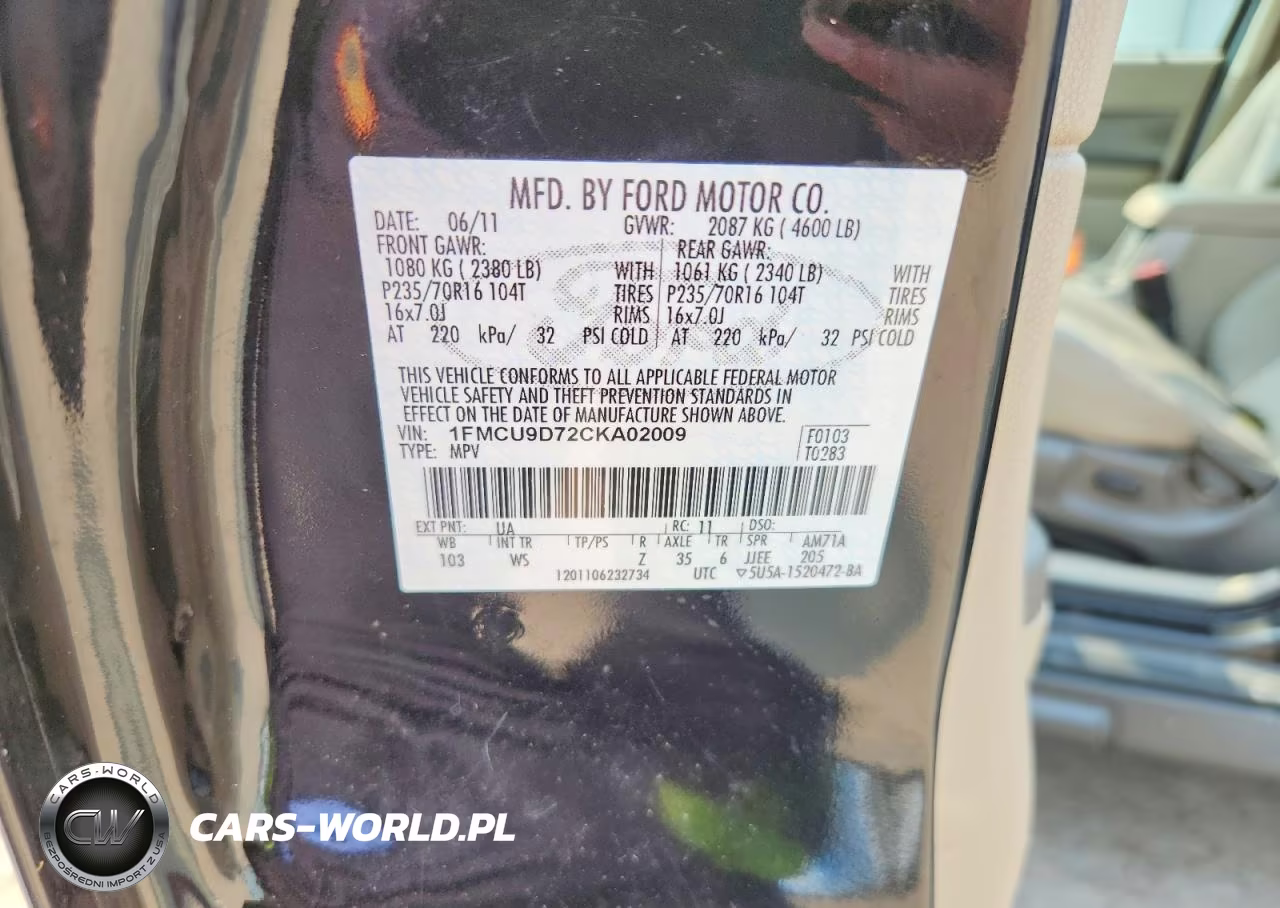 2012 Ford Escape Xlt VIN:1FMCU9D72CKA02009 - 13