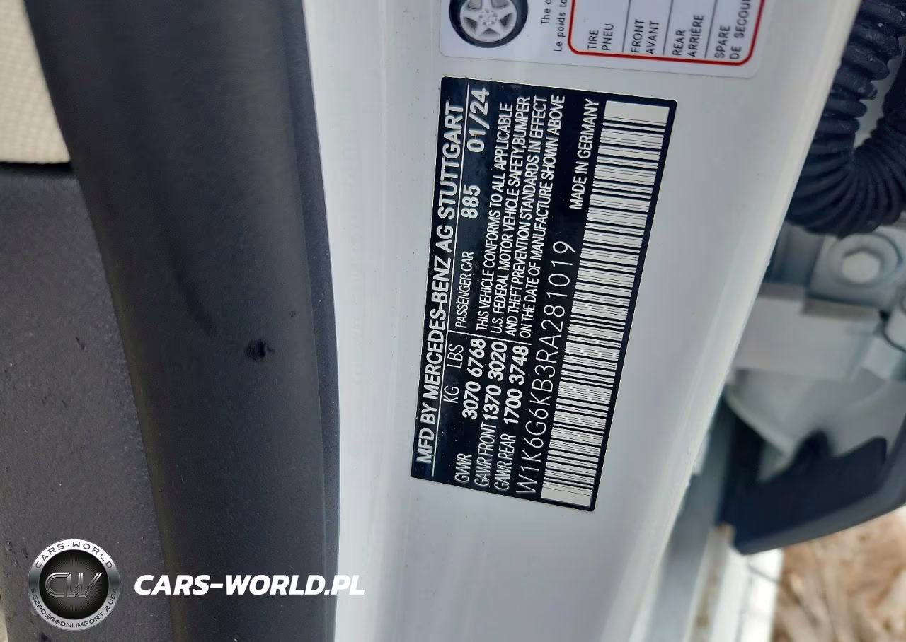 2024 Mercedes-Benz S S580E 4Matic VIN:W1K6G6KB3RA281019 - 12