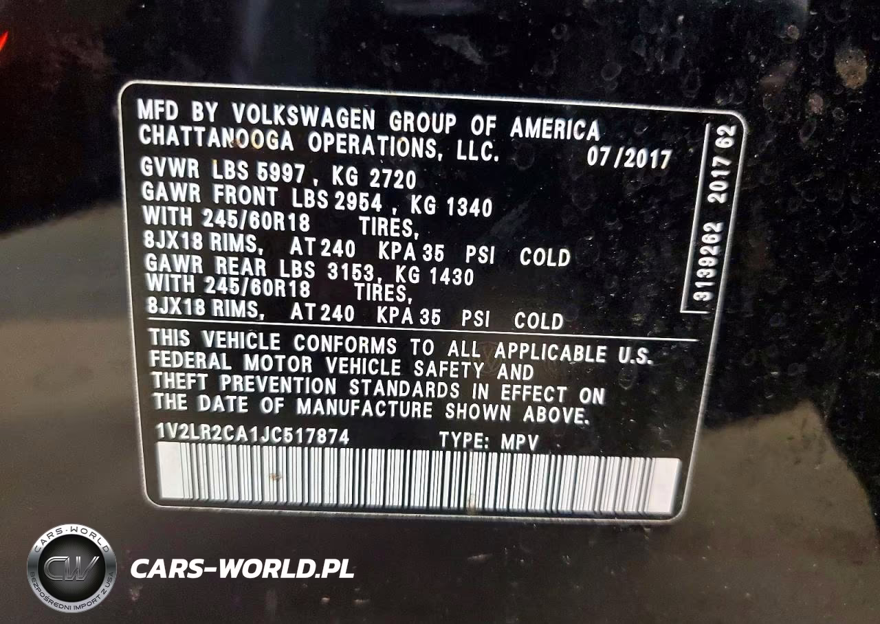 2018 Volkswagen Atlas Se VIN:1V2LR2CA1JC517874 - 13