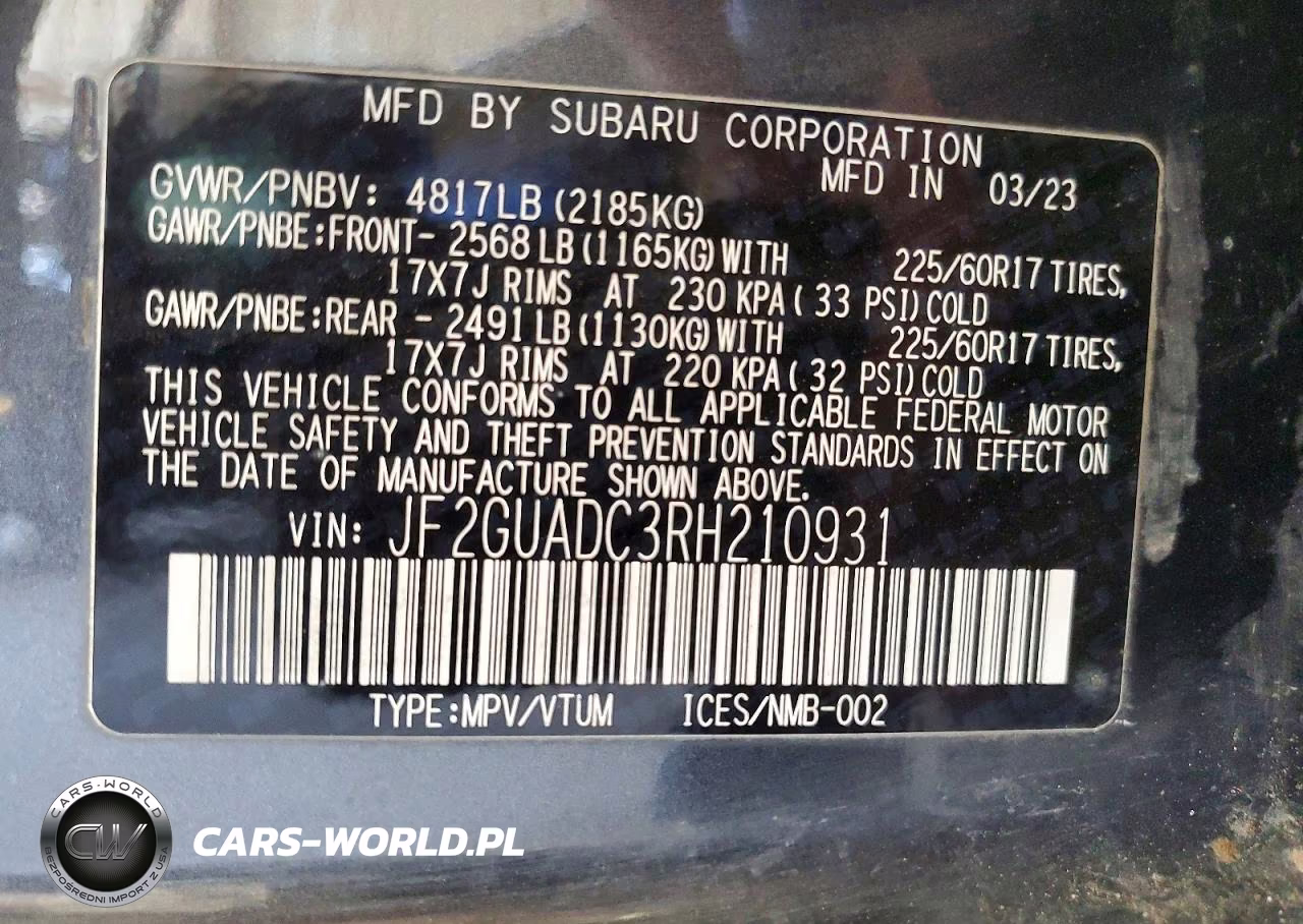 2024 Subaru Crosstrek Premium VIN:JF2GUADC3RH210931 - 14