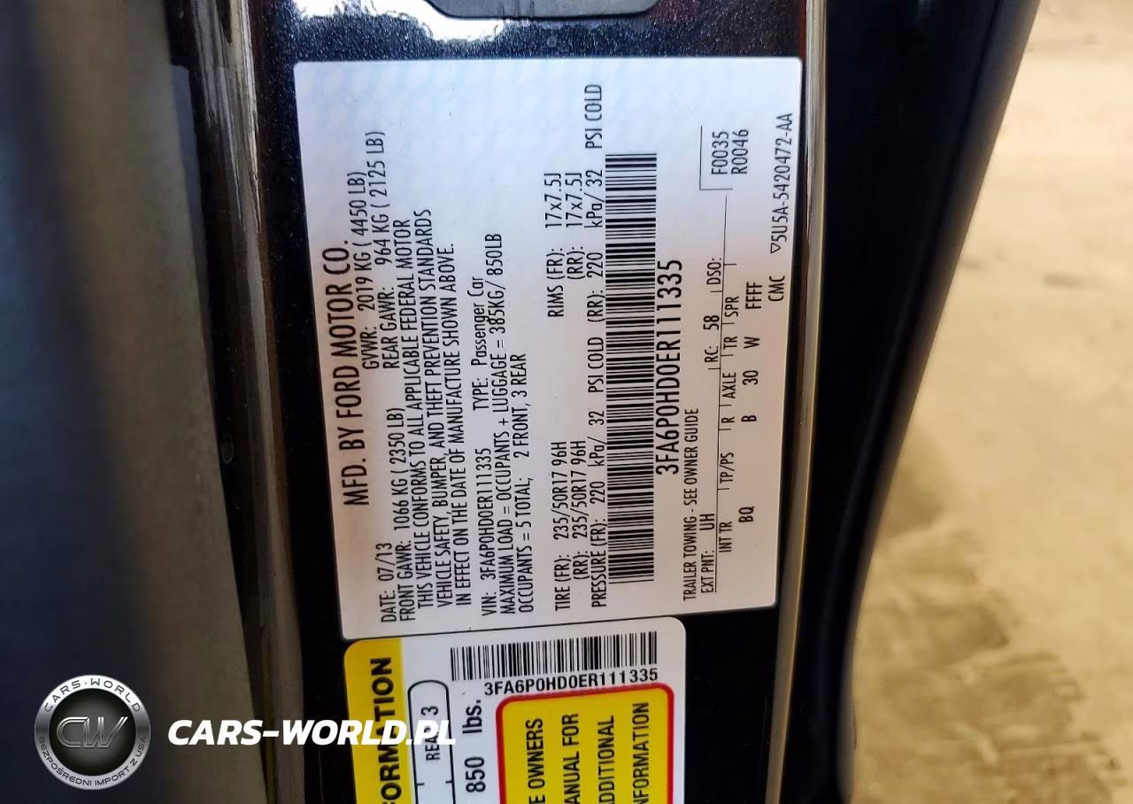 2014 Ford Fusion VIN:3FA6P0HD0ER111335 - 12