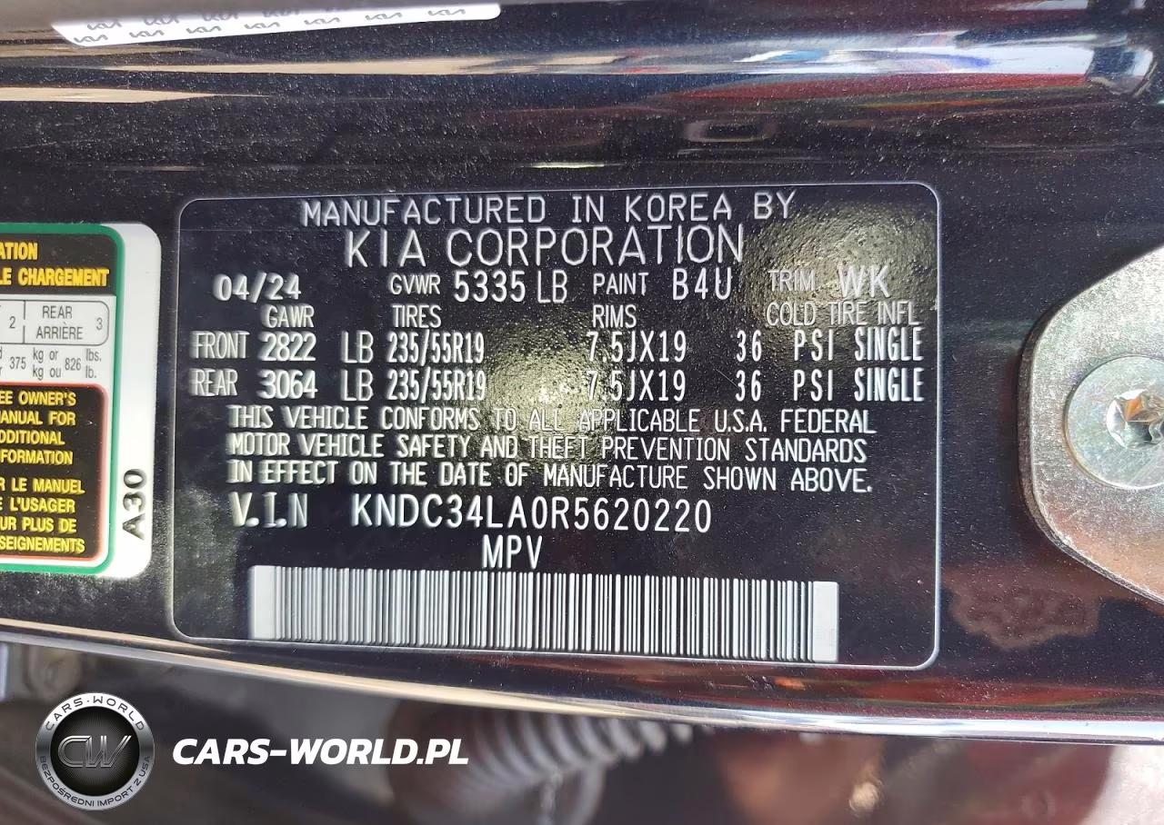 2024 Kia Ev6 Light Long Range VIN:KNDC34LA0R5620220 - 13