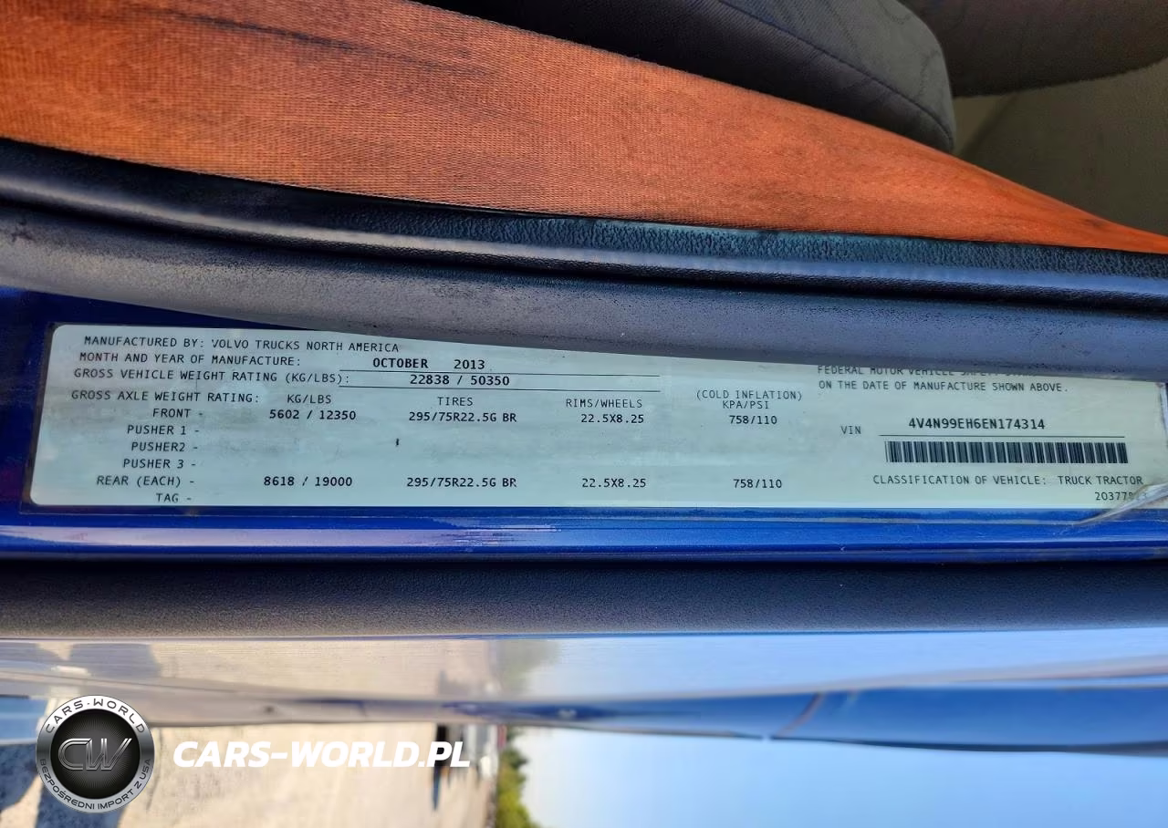 2014 Volvo Vnl Semi Truck VIN:4V4N99EH6EN174314 - 12