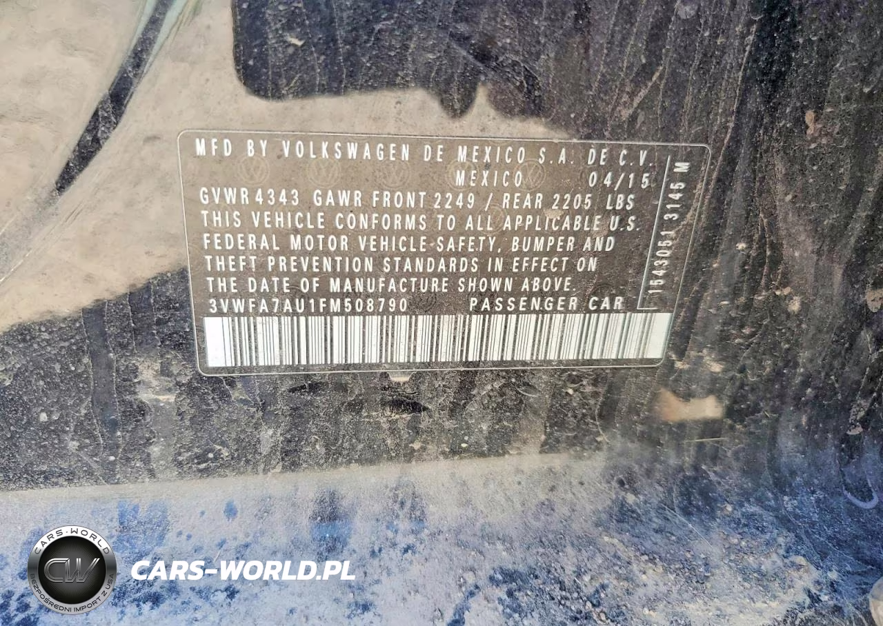 2015 Volkswagen Golf Sportwagen Tdi S VIN:3VWFA7AU1FM508790 - 12
