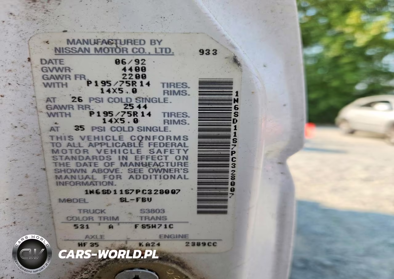 1993 Nissan Truck Short Wheelbase VIN:1N6SD11S7PC328007 - 13