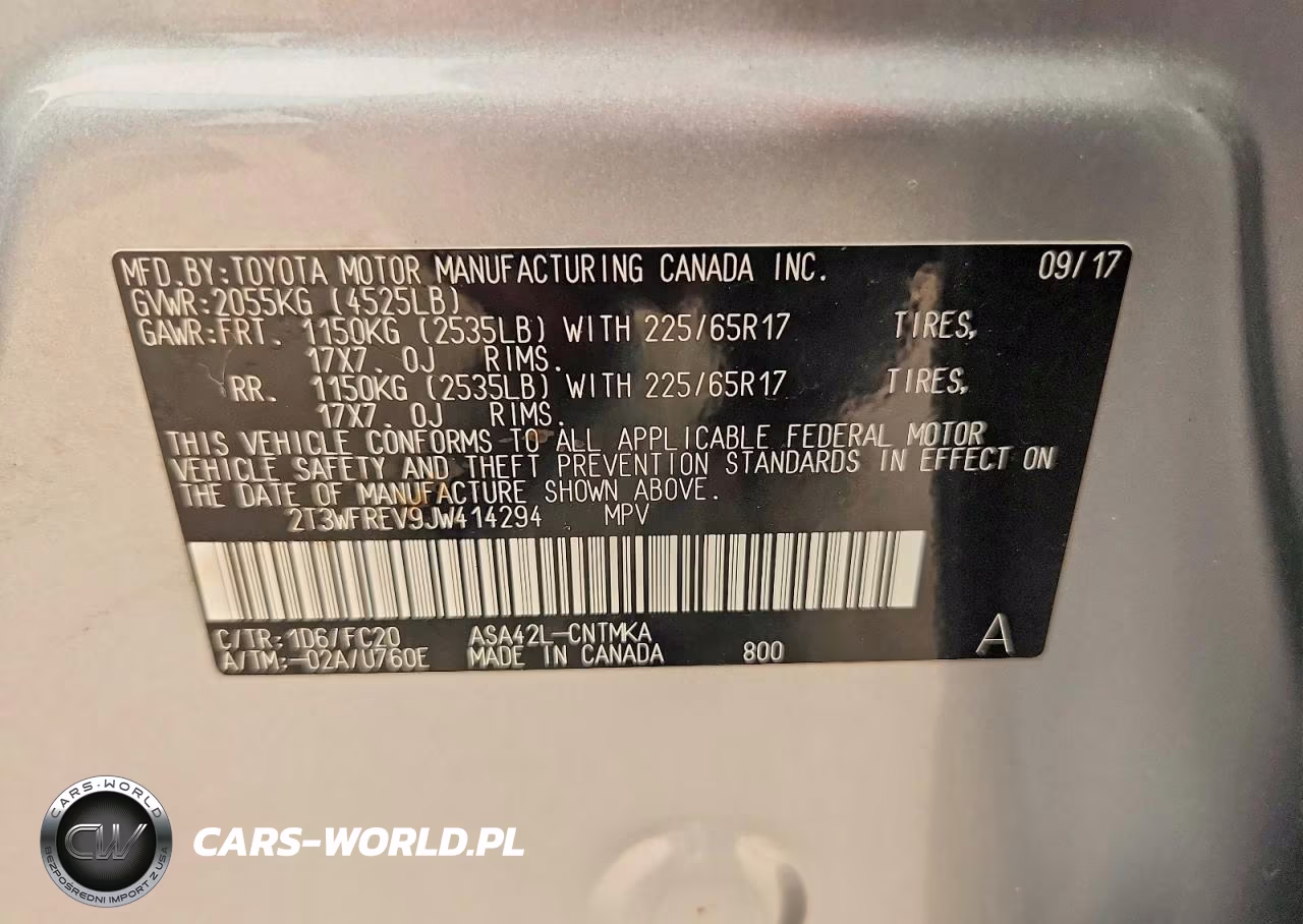 2018 Toyota Rav4 Xle VIN:2T3WFREV9JW414294 - 13