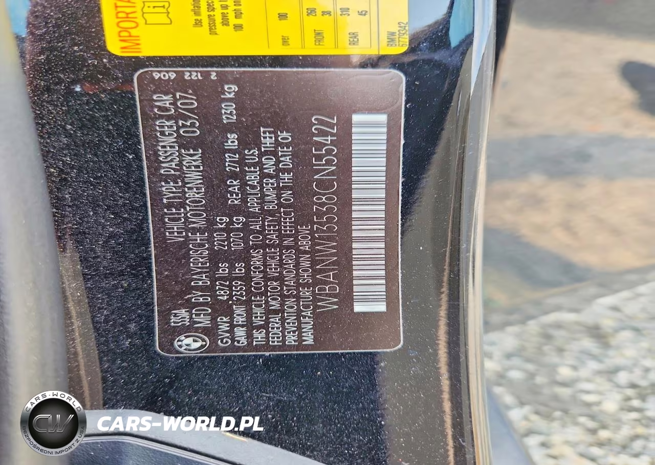 2008 BMW 535 I VIN:WBANW13538CN55422 - 12