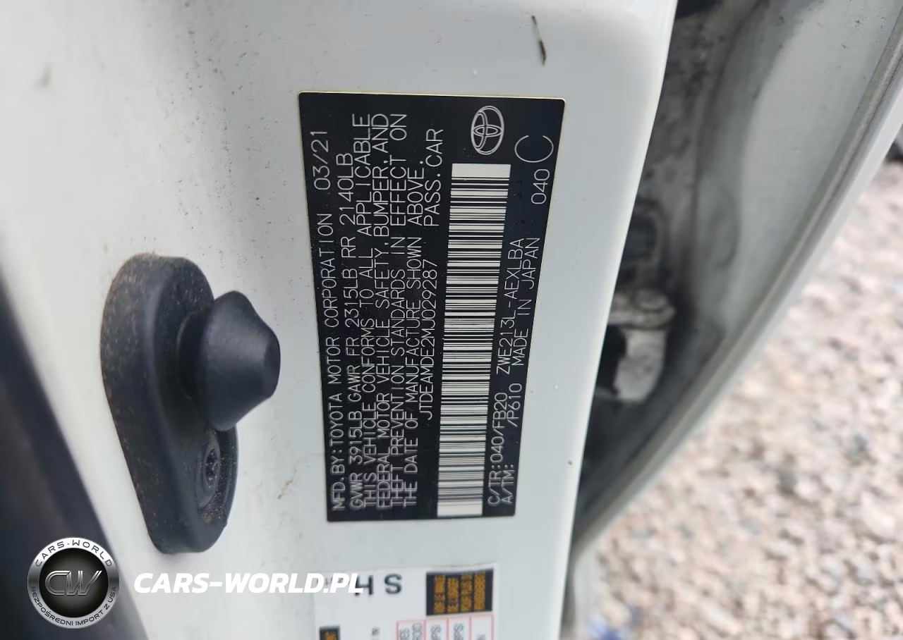 2021 Toyota Corolla Le VIN:JTDEAMDE2MJ029287 - 12