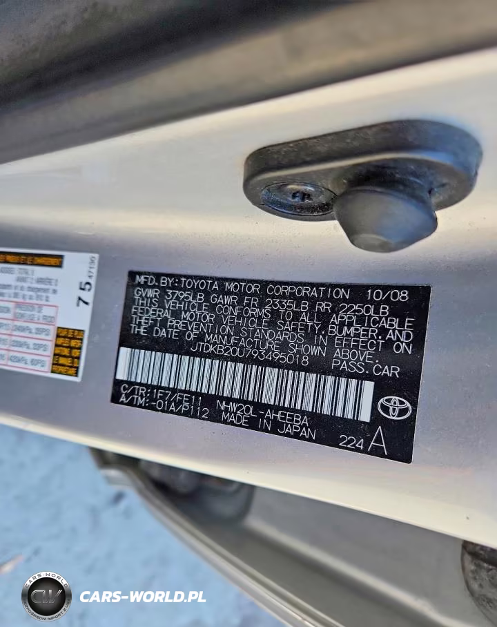 2009 Toyota Prius Base VIN:JTDKB20U793495018 - 12