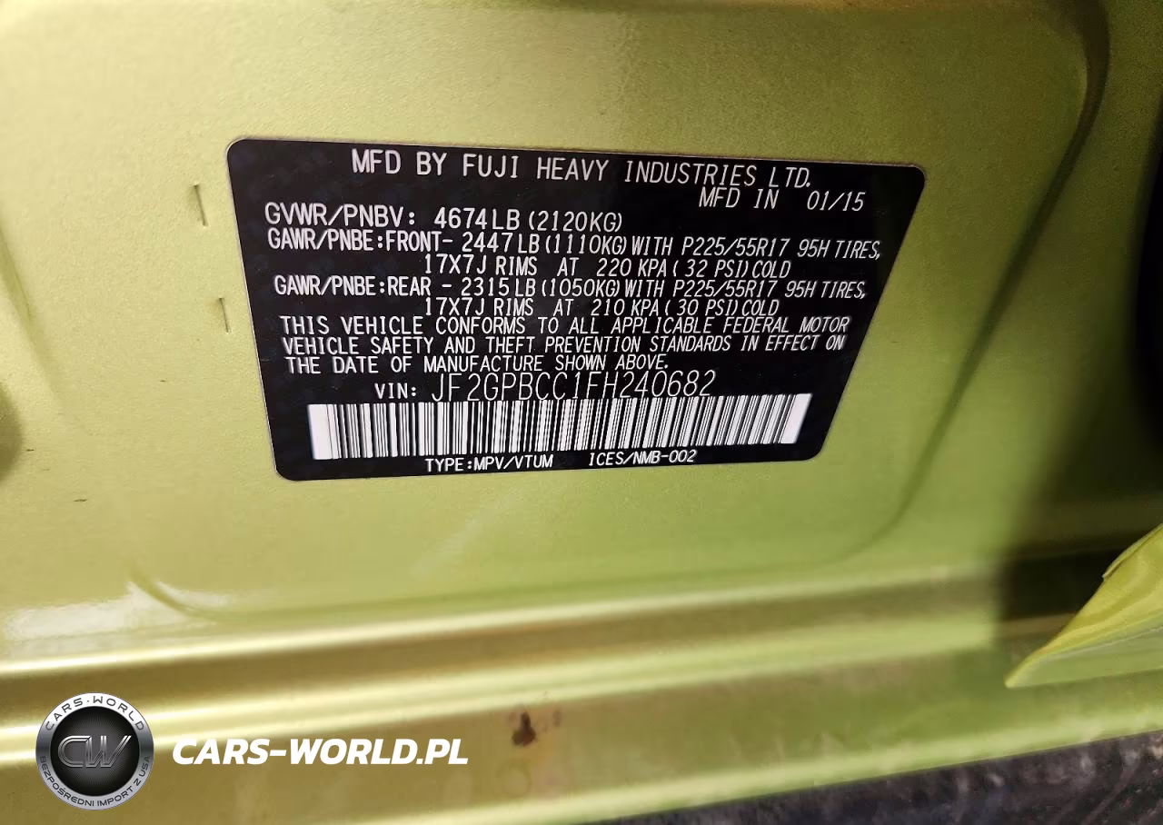 2015 Subaru Xv Crosstrek 2.0I Hybrid VIN:JF2GPBCC1FH240682 - 13