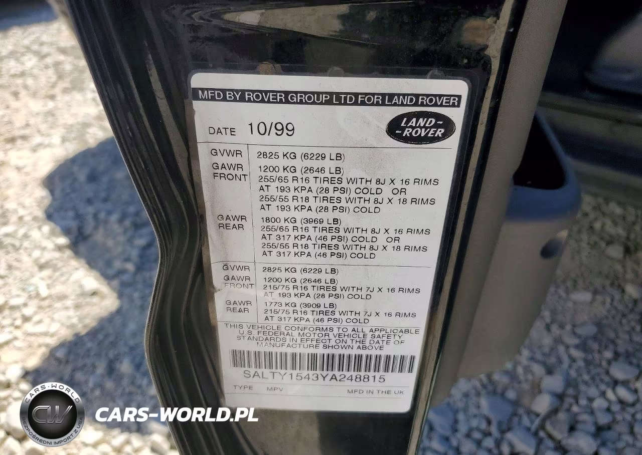 2000 Land Rover Discovery Ii VIN:SALTY1543YA248815 - 13