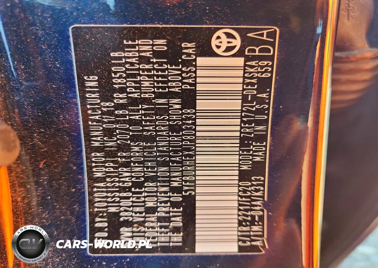 2018 Toyota Corolla Se VIN:5YFBURHEXJP803438 - 12